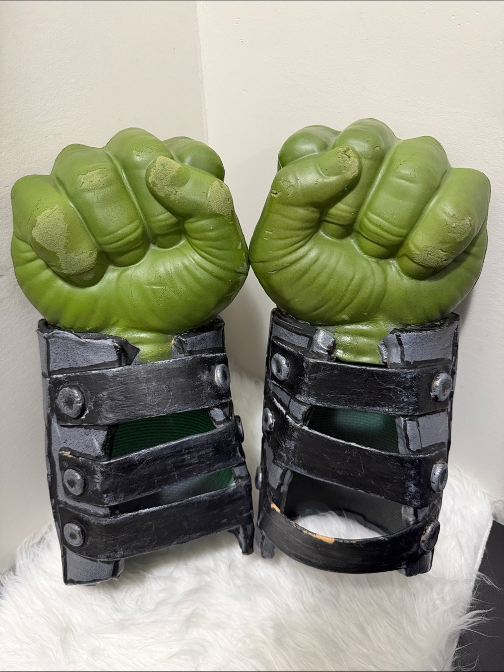 Green Hulk Smash Fist Costume Gloves for Men - Custom Made